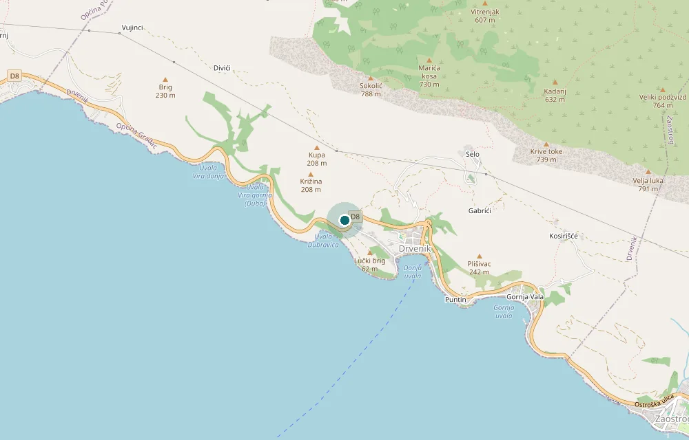 Karte — Drvenik, Makarska Riviera
